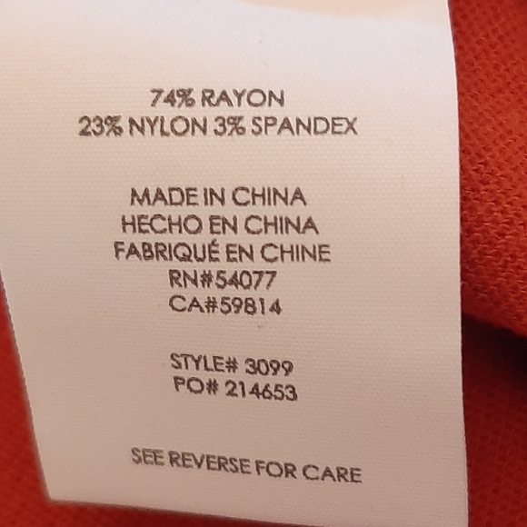 CAbi Burnt Orange Overlay Pencil Skirt sz 4 - Picture 9 of 9